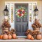 24-Inch Artificial Peony, Dahlia & Sunflower Spring Wreath – Front Door Floral Wreath with Poppy, Chamomile & Eucalyptus for Indoor/Outdoor Farmhouse Home Decor